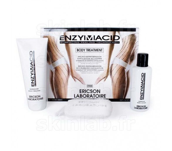 Enzymacid Body Technic Box E920 Ericson Laboratoire - Dermaxid Body Peeling et Supraxid Body Lotion - 150ml et 200ml